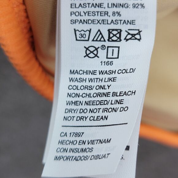 Old Navy Swim Bikini Top Women’s 2X Orange Coral Textured Rib Cinch Front NWT - Picture 11 of 14